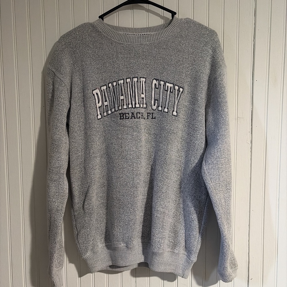 Panama City Beach Light Gray Crewneck Sweatshirt